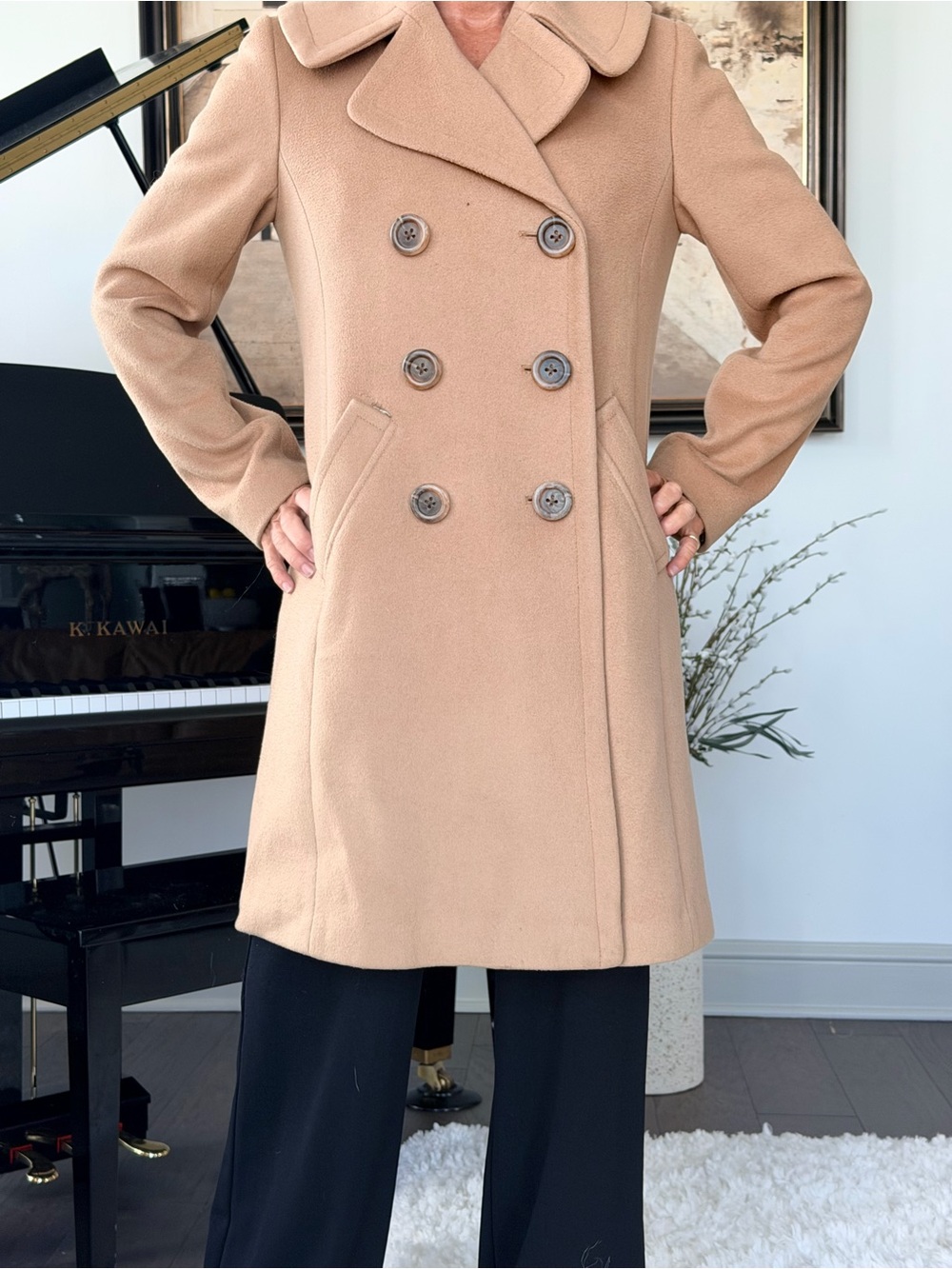 J. Crew Double-Breasted Pea Coat in Camel - Picture 1 of 4